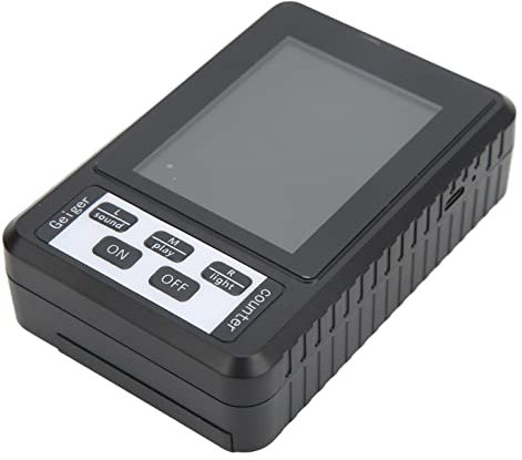 Détecteur de Rayonnement Nucléaire Compteur Geiger Portable Testeur de Rayons X β γ Outil D'alarme de Dose de Rayonnement Détecteur de Rayonnement électromagnétique(Le noir)