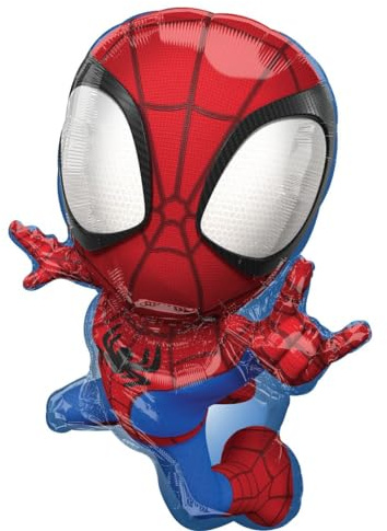 Amscan 29 Spidey & His Amazing Friends Foil Balloon - 1 Count - Red - Character Balloon - Superhero - Children
