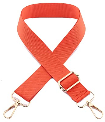 Yurosiay 3.8cm Breit Verstellbarer Schultergurt Universal Taschengurte Zum Wechseln Breit Taschenriemen Handtaschen Schulterriemen Umhängegurt DIY Tragegurt Tasche 75-145cm Orange