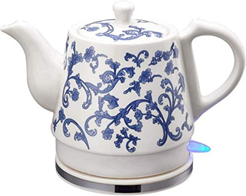 EKAYG Bouilloire Électrique En Céramique Bouilloire Électrique Automatique Hors Tension Cuisson Rapide Chine Style Céramique Rétro 1.2L Eau Bouillante Cuisson Rapide Hôtel & Maison
