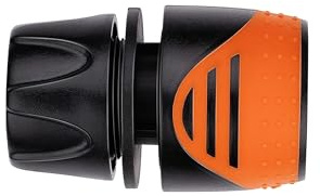 BLACK+DECKER Gartenschlauch Kupplung 1/2'' - Schlauchverbinder - Gartenschläuche ⌀13mm - Kunststoff - Schwarz/Orange