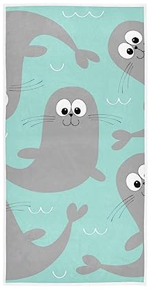 GAIREG Seelöwe Harfe Robbe Handtücher und Waschlappen für Badezimmer, Handtuch für Badezimmer, Reisen, Camp 15 x 30 Zoll