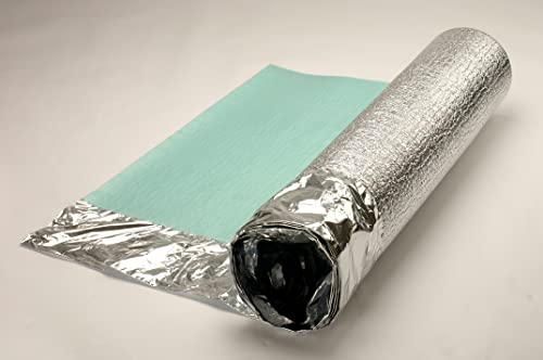 Imperial Studios Comfort Silver Underlay - Sottofondo acustico da 2 mm, per pavimenti in legno o laminato, con membrana a prova di umidità, 15 ㎡