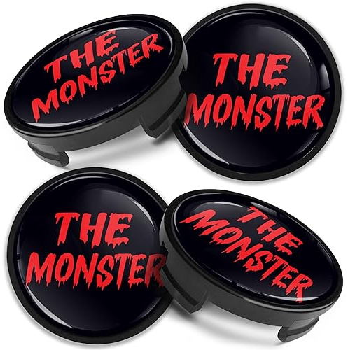 Biomar Labs 4 x 54 mm Tapas de Ruedas Compatible con Ford Tapacubos de Centro Llantas Aluminio The Monster CF 59