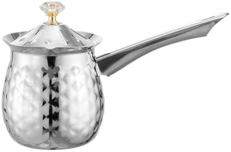 HOLIDYOYO Milk Pitcher Stainless Steel Frothing Cup for Latte Coffee Tea Smoothie Making Silver 200ml