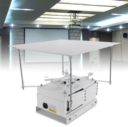 unkonwcy Supporto per proiettore, motorizzato, elettrico, piattaforma a forbice, telecomando, da soffitto, da tavolo, per proiettore fino a 10 kg