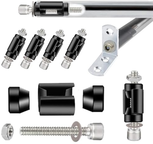 SmartyFix 4 x Spreizhülsen Set Ø 17–21 mm – Rohr Expander & Rohrverbinder Innen – Spreizdübel für Rundrohr – inkl. Edelstahl Schrauben – starke Rohrbefestigung für Möbel & Geländer