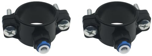HAJXZH Drain Saddle Valve Clamp 1/4 Quick Connection Water Filters Valve Clamp Connect Fitting for Under Sink Reverse Osmosis RO System Waste Water Line
