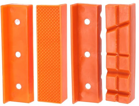 sourcing map Set di 2 ganasce magnetiche da 10,2 cm, con scanalature piatte e scanalature a V, in gomma morbida, multiuso, protezione per la lavorazione del legno, gioielli e impianti idraulici,