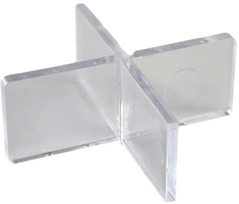 Fugenkreuze 3mm für Terrassenplatten, hochwertiger Kunststoff, Sollbruchstelle für T-Stücke, auf 2 Seiten verjüngt, Farbe Transparent, 100 Stk. (Transparent)