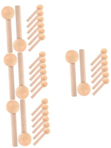 SHINEOFI 4 Sätze Streichholz-lochbrett Stecknadeln Steckbretter Für Wände Dübel Zentrierstifte Stecktafelstift Wand Holzstab-steckbretthaken Holzhaken Für Stecktafeln Hölzern 10 Stück * 4
