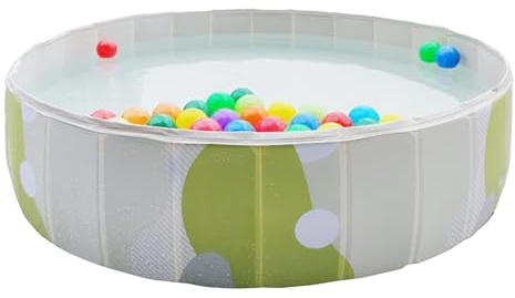 Ahuuen Piscina plegable para niños | Piscina infantil plegable para perros cachorros - construcción rápida fácil almacenamiento niños diversión al aire libre mascotas bañera para jardín, terraza