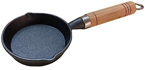 Hemobllo Mini Sartén para Cocinar y Molde para Panqueques de Hierro Fundido 10 Cm, Práctica para Freír Huevos, Hamburguesas y Verduras, Adecuado para Picnic y Camping