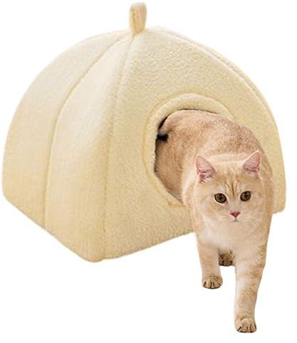 Generico CAT CAVE BED | Chaleur chat intérieur en peluche de sommeil | Fournitures pour animaux de compagnie avec peluche, thermique d'hiver au repos pour les grands chats | pour cal