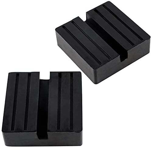 EXLECO 2 Stück Auto-Jack Gummi-Pad (75 x 75 x 25 mm) Universal-Gummi-Matte Jack zum Schutz der Schienen und SUVs des Autogerahmens, zum Anheben von Autos und Wagenhebern