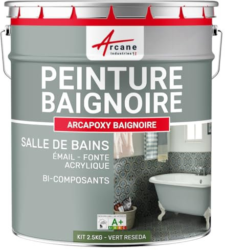 Resina renovación bañera lavabo esmalte baño - ARCAPOXY - 262 - Verde Reseda - RAL 6011 - ARCANE INDUSTRIES