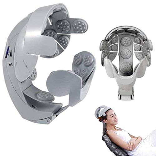 Lg-jz Electric Head Massager, 8 Adjustable Helmet Scalp Acupuncture Points, User-friendly Design, Brain Massage Is Easy