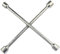 AERZETIX - C46642 - Clé démonte roue en croix de 4 tailles 17x19x21x23mm - empreinte à 6 pans - Longueur 355mm - en acier