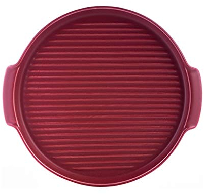 Pizza Pan 8/10 Inch Pizza Pan Pizza Stone Deep Dish Pizza Pan or Shallow Pie Dinner Plate Ceramics Bake Ware for Home Kitchen Use Pizza Pan for Oven (Color : Red, Size : 8 Inch)