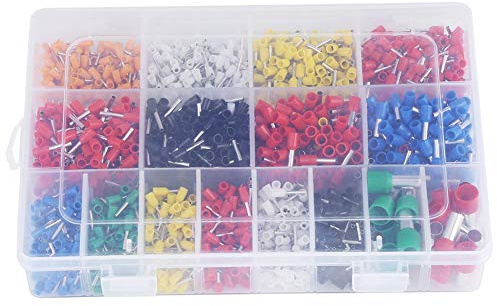 2120 Stück Aderendhülsen Set, Aderendhülsen 0.05-16 mm² Doppelt Isolierte Aderendhülsen Set mit Adernhülsenbox, Aderendhülsen Sortiment für DIY Elektrische Projekt Drahtverbindung