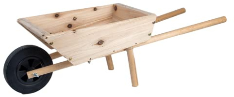 Esschert Design Brouette pour Enfant en Bois, 95,5 x 32,8 x 27,9 cm Marron