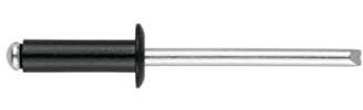 Rivets aveugle 4,8x14 mm RAL 9005 noir DIN 7337A Alu par 100