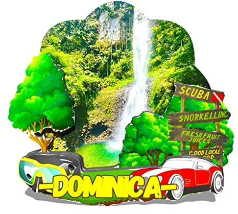 Dominica Dominica Kühlschrankmagnet, Holz, 3D-Lichtzeichen, Reise-Sammelstück, Souvenirs, Dekoration, handgefertigt, dekorative Magnete, 549