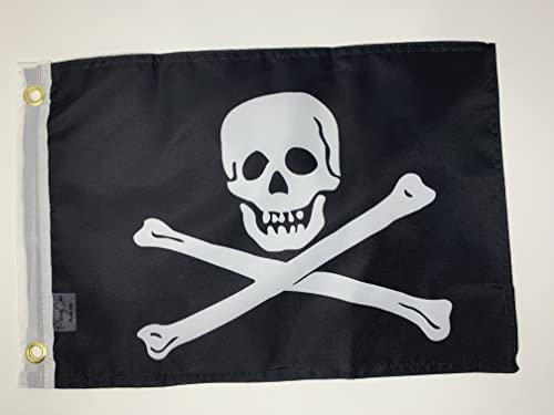 Flag 3x5 Ft (No Flagpole) Large Jolly Roger FT Flag Ship Garden Boat Pirate Man Cave Kayak (3x5FT)