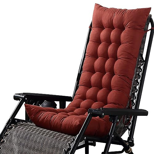 RUYICZB Auflagen Für Sonnenliege, Auflagen Für Gartenliegen Dicke, Gartenmöbel Kissen Mit Krawatten, Liegenauflagen Für Reisen Urlaub Entspannung Erholung Für Outdoor Indoor Sofa,Braun,110x40cm