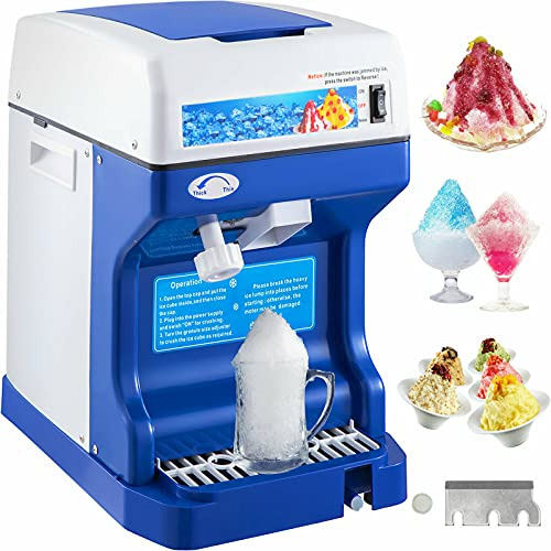 Máquina de Afeitar de Hielo con tolva de 5 l, máquina de Afeitar de Hielo Comercial, máquina de Afeitar de Hielo eléctrica de 265 LB/h, licuadora de Batidos, para restaurantes, Bares