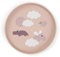 Done by Deer Foodie Assiette Happy clouds rose, Ø20 - Assiette en plastique avec dessous antidérapant pratique - Assiette pour enfant en 100 % polypropylène de qualité alimentaire avec TPE