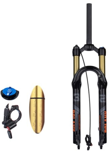 TS TAC-SKY Leichte Magnesiumlegierung Schnellspanner Fahrradgabel 27.5/29inch 120mm Federweg Öl Fahrrad Luftgabel Luftfederung (Color : Black, Size : 29 inch Straight Remote)