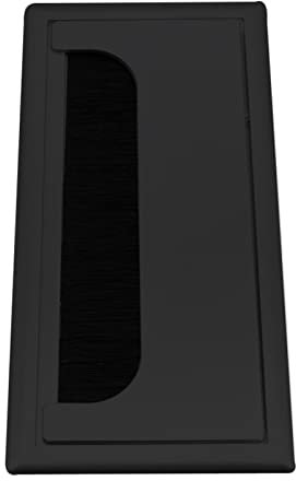 Passacavo da scrivania, Copri foro da scrivania, Copri fori for cavi rettangolari quadrati Passacavi for cavi Copri cavi Tappi for fori for mobili (Colore: SIVER, Specifica: 200X100MM) (Colore: Svart,