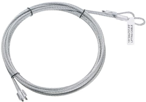 sourcing map Cable para Puerta de Garaje 2 Metros (8.6 Pies), 3mm 2pcs | Cable de Alambre de Resorte de Torsión, Cable de Acero Galvanizado para Colgar