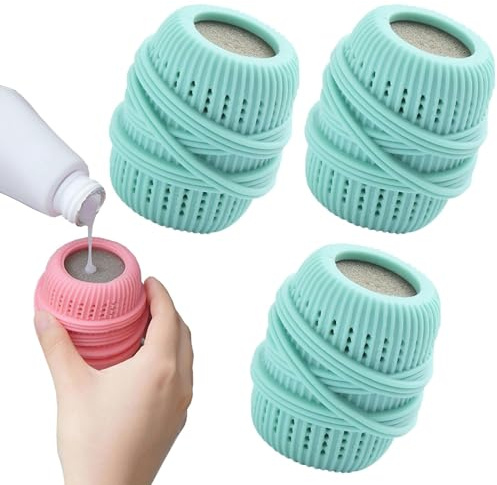 Ballspender for Weichspüler, Waschmaschinen-Wäscheball, Flaumballspender, Weichspüler, Spender for Wäschebälle, wiederverwendbare Trocknerbälle, Weichspülerbälle for Waschmaschine ( Color : 3pcs D )