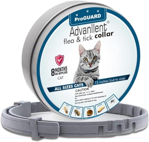 Advanllent Cat Natural Essential Oil Collar, 1 Pack Cat Collar for Kitten, Waterproof Adjustable, One Size Fits All, 15.5 inch