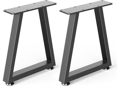YheenLf 2 Stück Tischbeine Metall Schwarz Bis 200kg, Möbelfüße,Tischgestell aus 30x41.5cm Profilen, DIY Möbel Tischfüße, Heavy Duty Möbel Beine, Unabhängigkeit & Stabilität, T-Typ