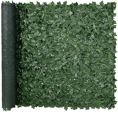 VEVOR Haie Artificielle 150x249 cm Brise Vue Clôture de Lierre Artificiel Intimité Support en Tissu Maillé et Joint Renforcé Déco Fausses Feuilles pour Jardin, Extérieur, Cour, Balcon, Terrasse, Patio