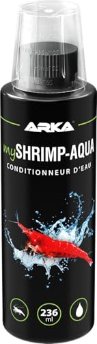 Wasseraufbereiter Garnelen 236 ml - myShrimp-Aqua Pflegemittel Wirbellose | neutralisiert Chlor, Chloramine, Schwermetalle, Kupfer, entgiftet Nitrit, Ammoniak, Ammonium, für Garnelen, Krebse, Süßwasser