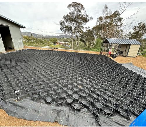 Kiesgitter Kiesmatten Bodenwabe 5 Cm Dickes Bodengitter Für Kieswege Im Hinterhof, Schneidbares Geogitter Zur Schlammkontrolle Für Pferdefarmen Für Gärten, Einfahrten, Gehwege, Hänge, Einfahrtsgitters