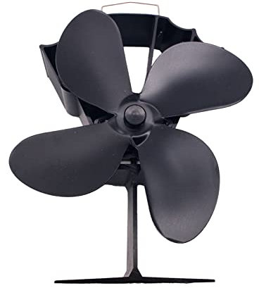 HPTHLY Heat Powered Stove Fan Silent Operation 4 Blades Wood Burning Stove Fireplace Fan Circulating Warm Air
