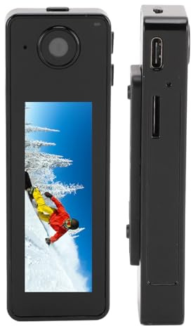 GOWENIC Petite Caméra Portée sur Le Corps, Caméscope de Poche HD 1080P avec Grand Angle de 115°, Enregistrement en Boucle, Enregistreur Vidéo de Poche Portable Magnétique avec Broche