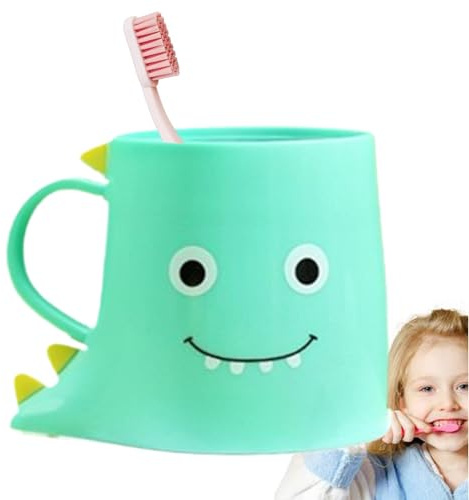 Gobelet à Brosse à Dents pour | Gobelet à Dents épais en Forme de Dinosaure | Accessoires de Salle de Bain Gobelet de Bain de Bouche Multifonctionnel pour étudiants, Filles, garçons