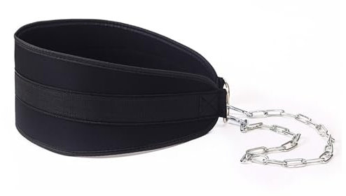 Yooghuge Dicker Gewichthebergürtel Mit Kette Sport Dip Gürtel Robuster Klimmzuggürtel Für Squat Training Fitness Workout
