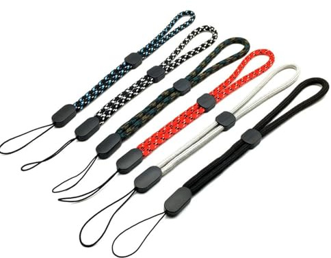 ZEACCT 6 Piezas Correas Muñeca Nailon Ajustables, Correas Muñeca Mano, Correa Muñeca Teléfono, para Cámara, Llaves, Llavero, Teléfono, Etc (Seis Colores)