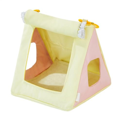 SALAKEET Nest - Saisons Vogelnest, Spezialhängelnest | Ausgezeichnete Wasserwiderstand Cockatiel Vogelkäfige Hängematte, Haushaltspapierspielzeug für Haustiere, Braubpause, Lovebird