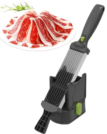 Affettatrice manuale | Affettatrice manuale per carne, carne tritata, carne macinata, affettatrice manuale a scatti freschi, robot da cucina regolabile, mannaia in acciaio inox per il taglio,