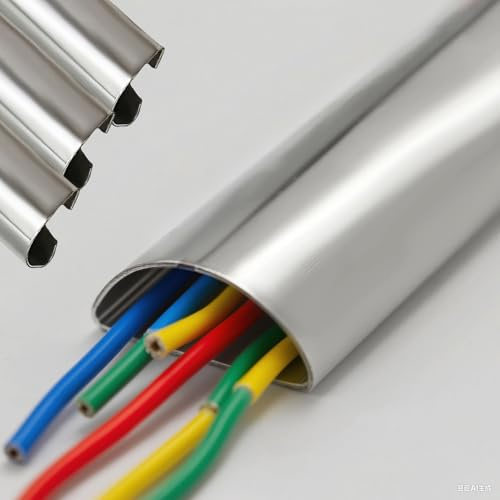 3-Pack Cable Concealer Floor Metal Wire Hiders 78-60-39-43-47 Inch TV Cord Cover for Wall Mount Indoor/Outdoor Cable Management nizer 1.6 Wide 67 Long