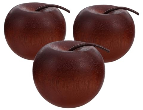 HONITANO 3 Stück Holz Aromatherapie Diffusor Apfelform Passiv Duftspender für Ätherische Öle Schlafzimmer Yoga Raum Schreibtisch Deko