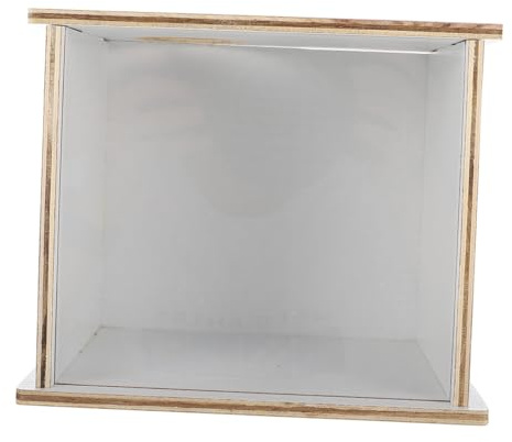 SHINEOFI Holz-Chinchilla-badewanne mit Transparentem Design für Kleintiere Wie Hamster Mäuse und Andere Multifunktionale Sandbadebox für Einfache Reinigung und Platzsparenes Verstauen